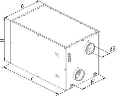 Vents KOMFORT Roto EC LE 400-2 S17 - Dimensions