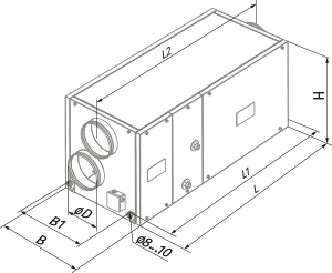 Vents KOMFORT LW 2100-4 - Dimensions