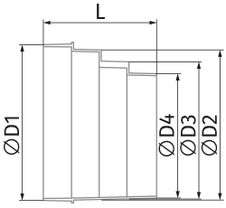 Vents BlauPlast RSE 100/125 - Dimensions