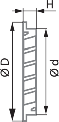 Vents VDA 250 CFn Al - Dimensions