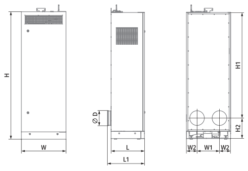 Вентс CIVIC EC LBE 1200 L S21 V.2 - Размеры