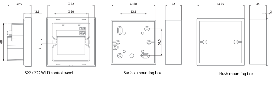 Vents S22 Wi-Fi - Dimensions