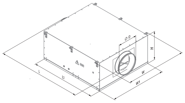 Vents TwinBox EC 315 - Dimensions