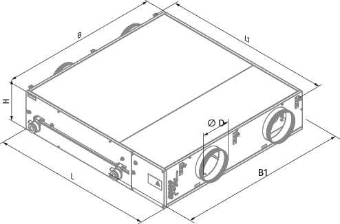 Vents KOMFORT EC DBE 900 L S21 DTV - Dimensions