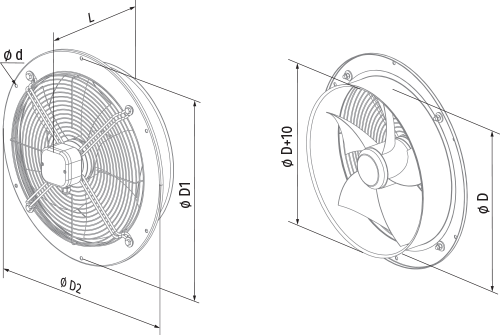 Вентс Axis-QR 300 4E - Размеры