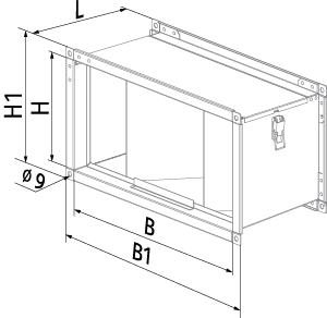 Вентс KFBK 70x40 - Размеры