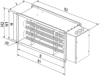 Вентс EKH 80x50-27 - Размеры