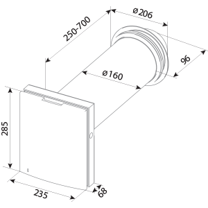 Blauberg Fresher 50 L - Dimensions