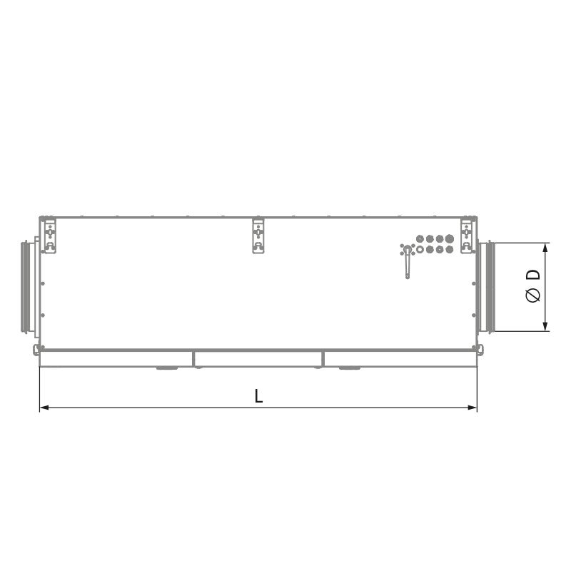Blauberg KOMFORT Roto EC DE 651-E R S21 - Размеры