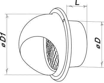 Vents Decor S 102 HK - Dimensions