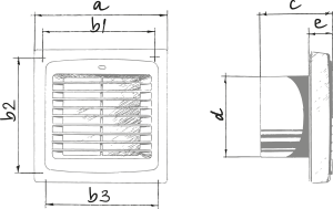 Vents Auto 100 ST - Dimensions