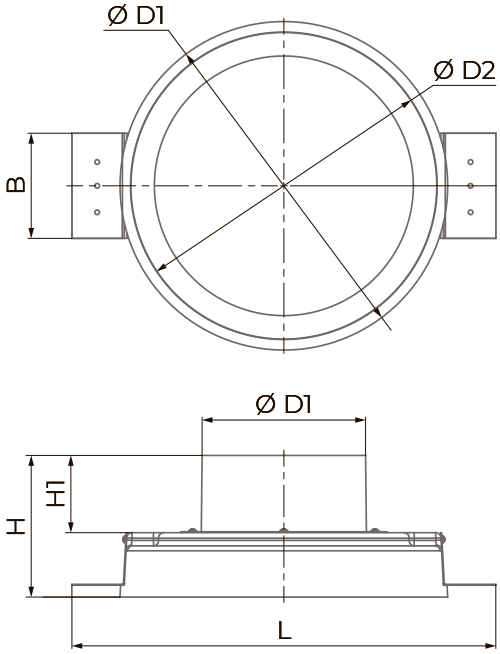 Вентс DPCH 125 MF - Размеры