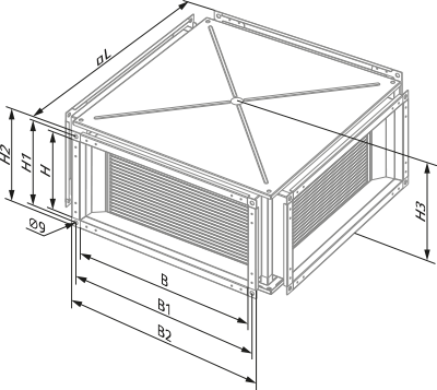 Вентс KWT 40x20 - Размеры