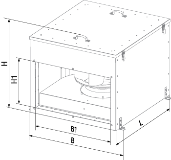 Vents Box-I EC 100x50-3 max  - Dimensions