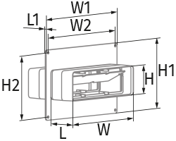 Vents BlauPlast FVPK 204x60 - Dimensions