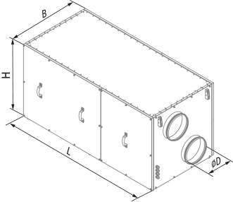 Vents KOMFORT Roto EC LEHP 700 S18 - Dimensions