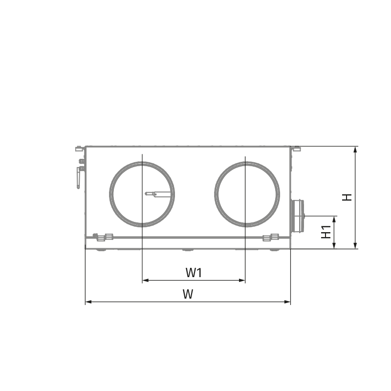 Blauberg KOMFORT Roto EC DE 651-E R S21 - Размеры