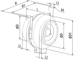 Vents Centro-M 250 - Dimensions