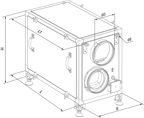 Vents KOMFORT L 500 - Dimensions