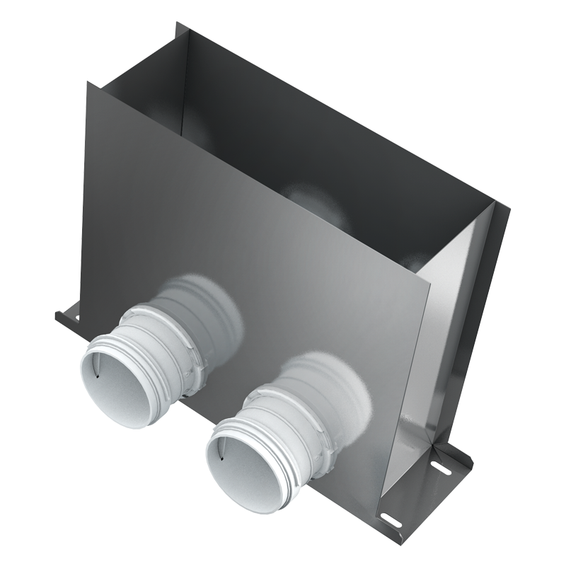 Blauberg BlauFast RPF 300x100/75x2 M - For supply and exhaust systems in residential premises. Connecting the ventilation grille to ∅ 75 mm ducts